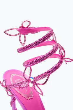 Sandali^Rene Caovilla Sandalo Margot Rosa Shocking Con Farfalle 105 Fucsia