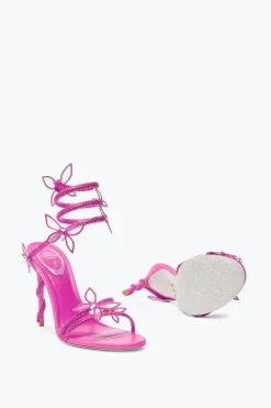 Sandali^Rene Caovilla Sandalo Margot Rosa Shocking Con Farfalle 105 Fucsia