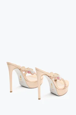 Mule|Platform^Rene Caovilla SANDALO MULE CON PLATEAU GIULIANNE 130 Nude