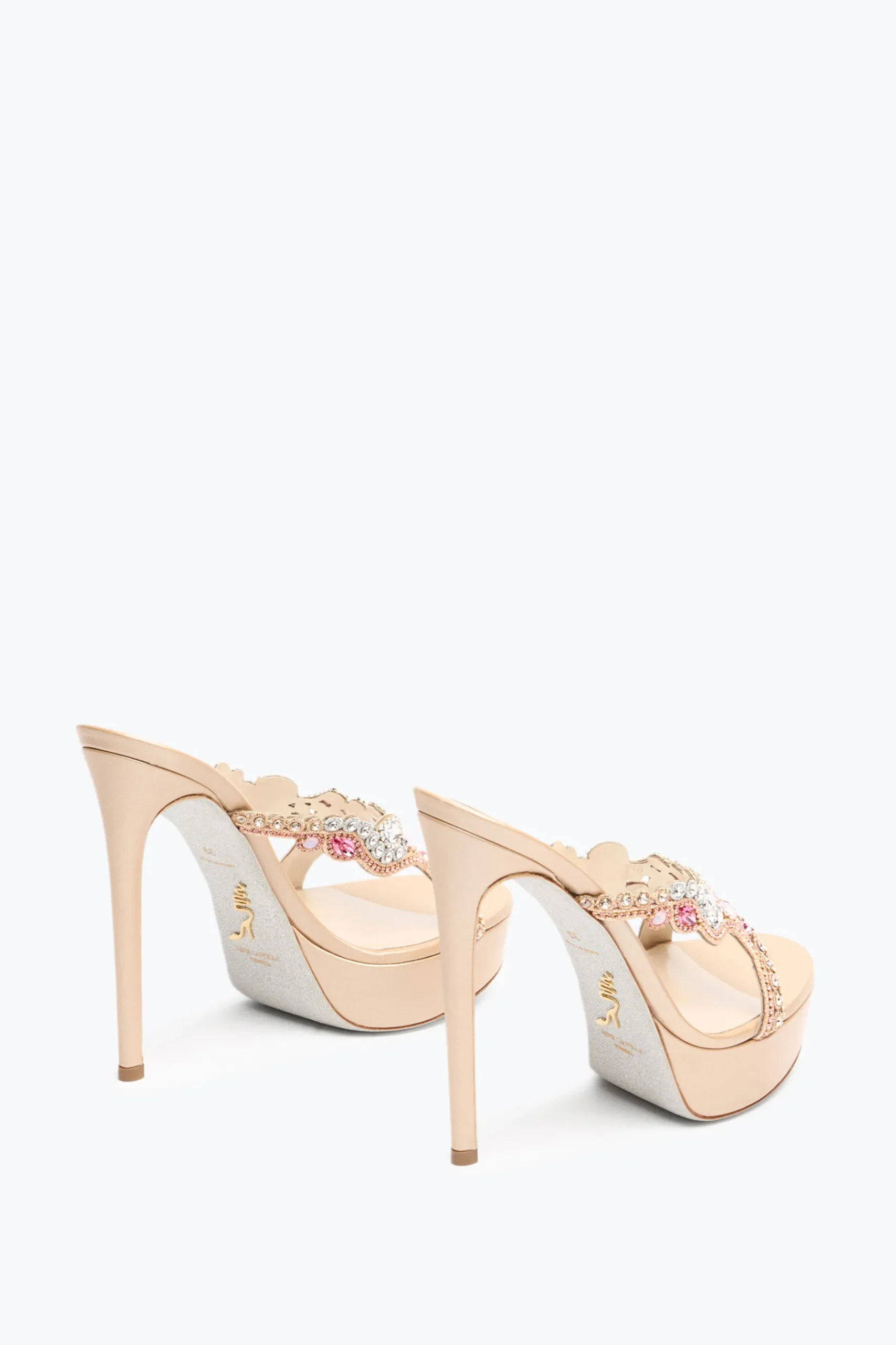 Mule|Platform^Rene Caovilla SANDALO MULE CON PLATEAU GIULIANNE 130 Nude