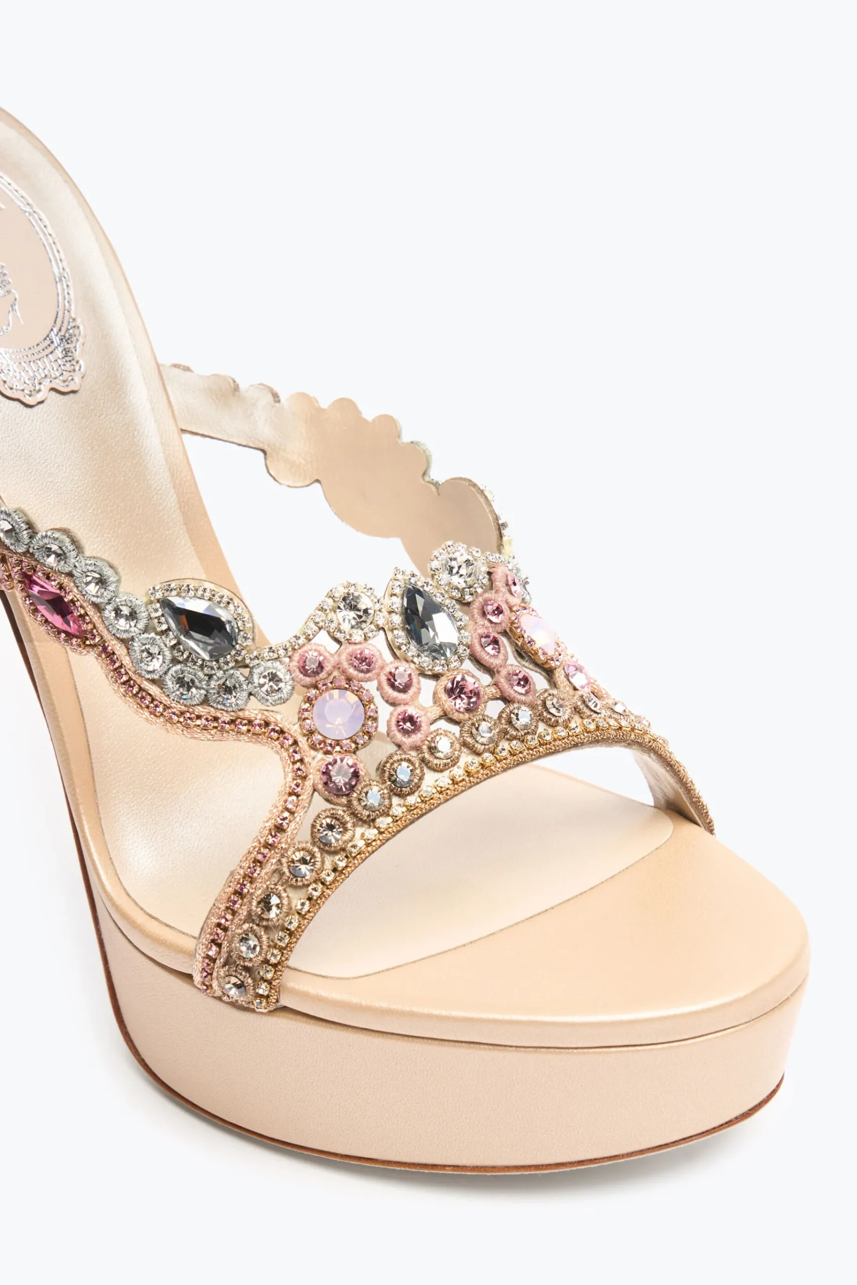 Mule|Platform^Rene Caovilla SANDALO MULE CON PLATEAU GIULIANNE 130 Nude