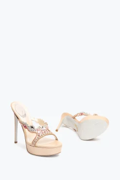 Mule|Platform^Rene Caovilla SANDALO MULE CON PLATEAU GIULIANNE 130 Nude