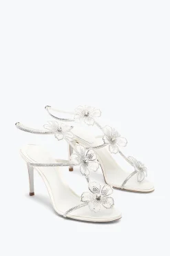 Collezione Sposa|Sandali^Rene Caovilla SANDALO PEACH FLOWER 80 Avorio