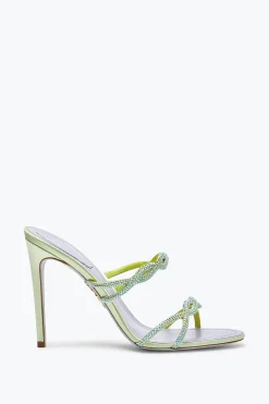 Per Le Invitate|Mule^Rene Caovilla SANDALO SLIDER BRAID LIME 105 Verde