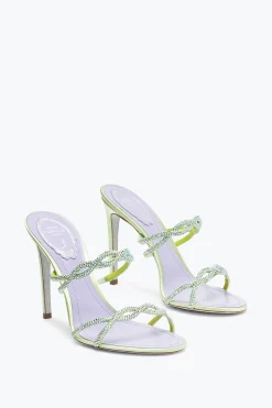 Per Le Invitate|Mule^Rene Caovilla SANDALO SLIDER BRAID LIME 105 Verde