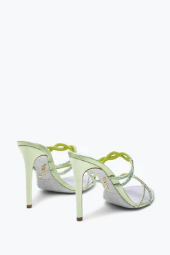Per Le Invitate|Mule^Rene Caovilla SANDALO SLIDER BRAID LIME 105 Verde