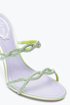 Per Le Invitate|Mule^Rene Caovilla SANDALO SLIDER BRAID LIME 105 Verde