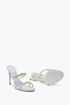 Per Le Invitate|Mule^Rene Caovilla SANDALO SLIDER BRAID LIME 105 Verde