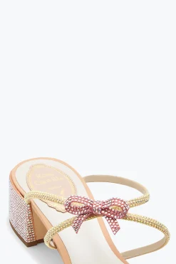 Mule^Rene Caovilla Sandalo Slider Caterina Con Cristalli 40 Rosa Pesca