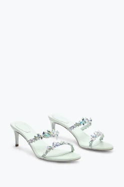 Per Le Invitate|Mule^Rene Caovilla Sandalo Slider Eden Verde 60 Menta