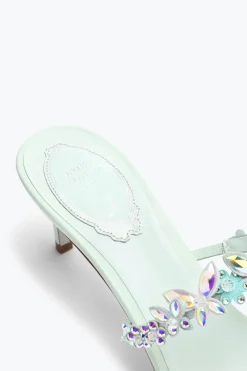 Per Le Invitate|Mule^Rene Caovilla Sandalo Slider Eden Verde 60 Menta