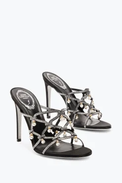 Mule^Rene Caovilla SANDALO SLIDER ESMERALDA 105 Nero