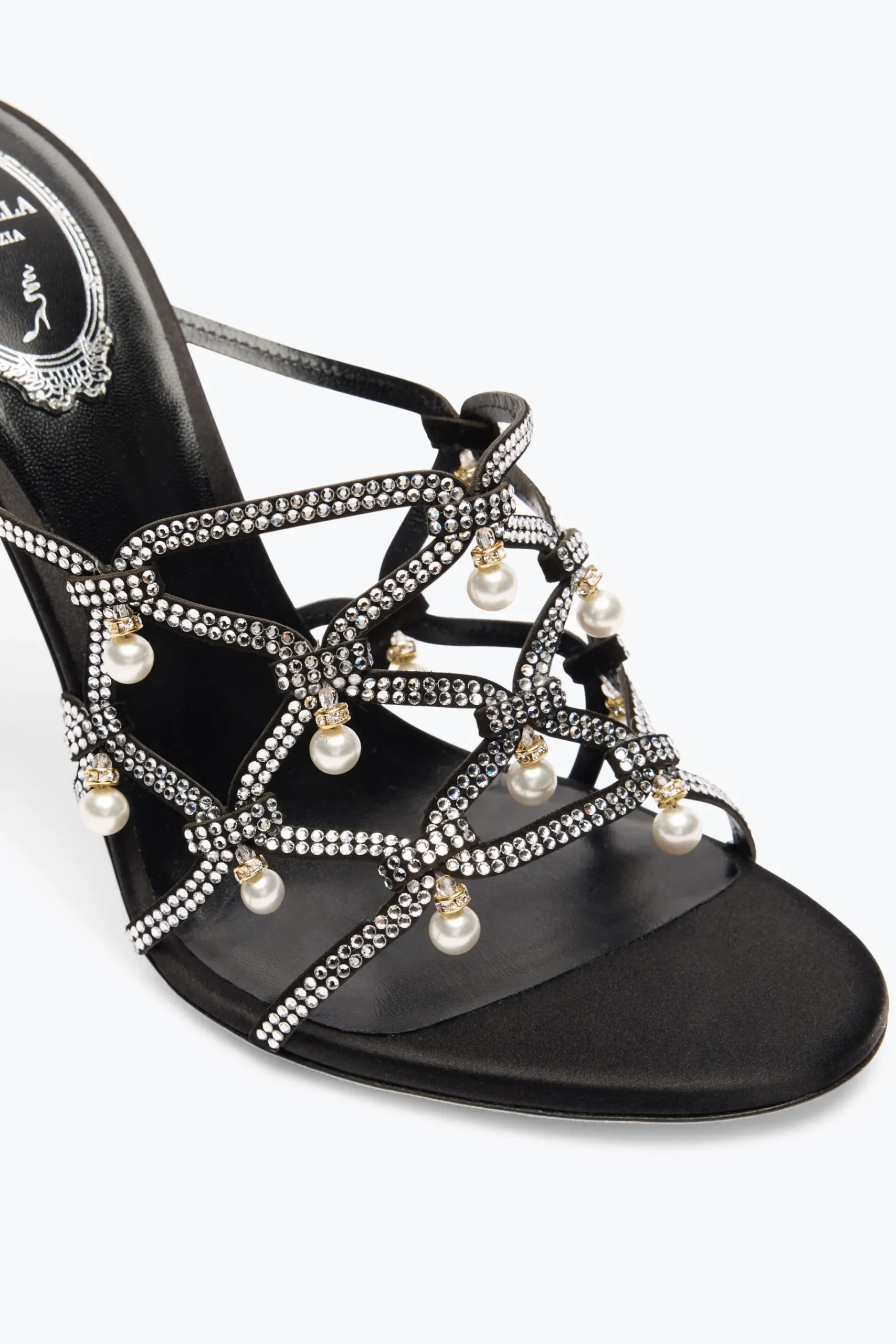 Mule^Rene Caovilla SANDALO SLIDER ESMERALDA 105 Nero