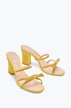 Mule^Rene Caovilla SANDALO SLIDER NICOLE 80 Giallo