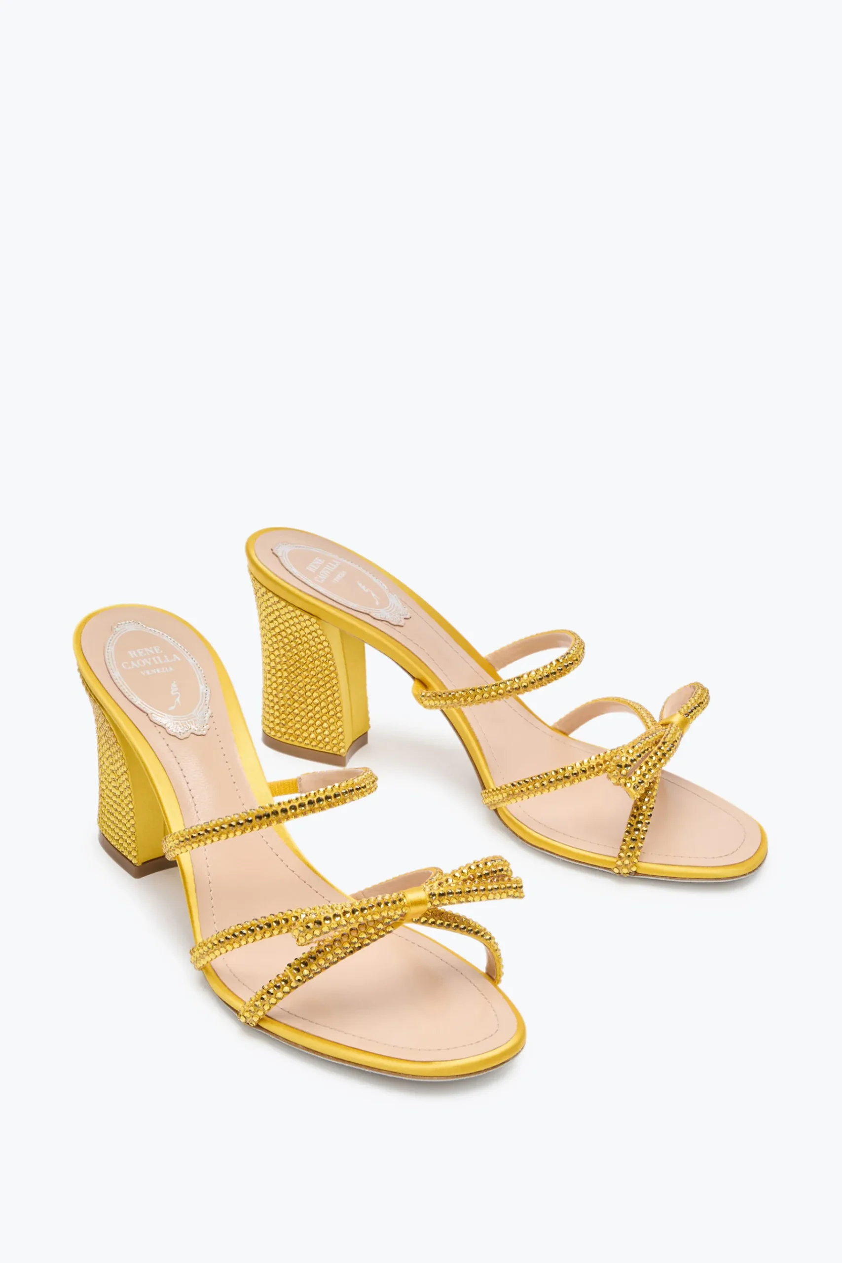 Mule^Rene Caovilla SANDALO SLIDER NICOLE 80 Giallo