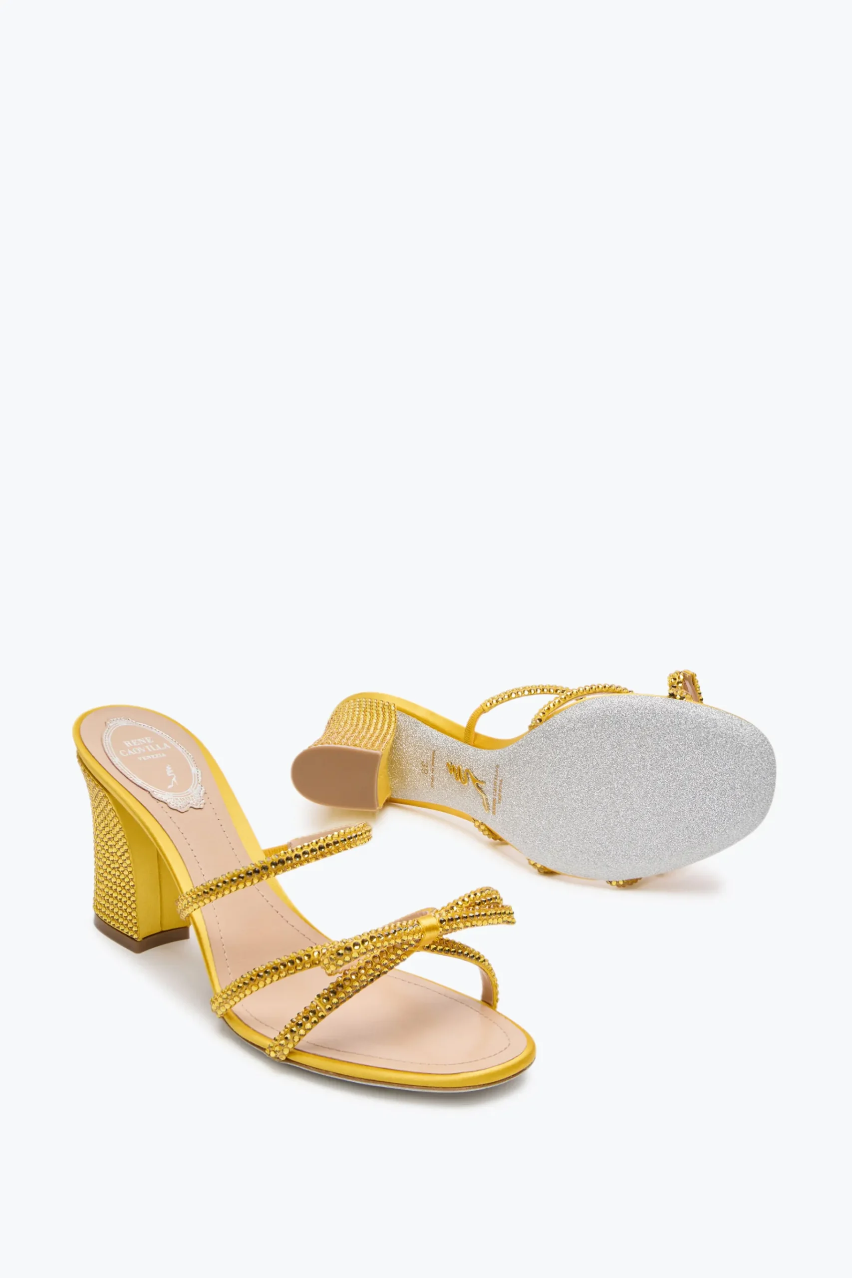 Mule^Rene Caovilla SANDALO SLIDER NICOLE 80 Giallo