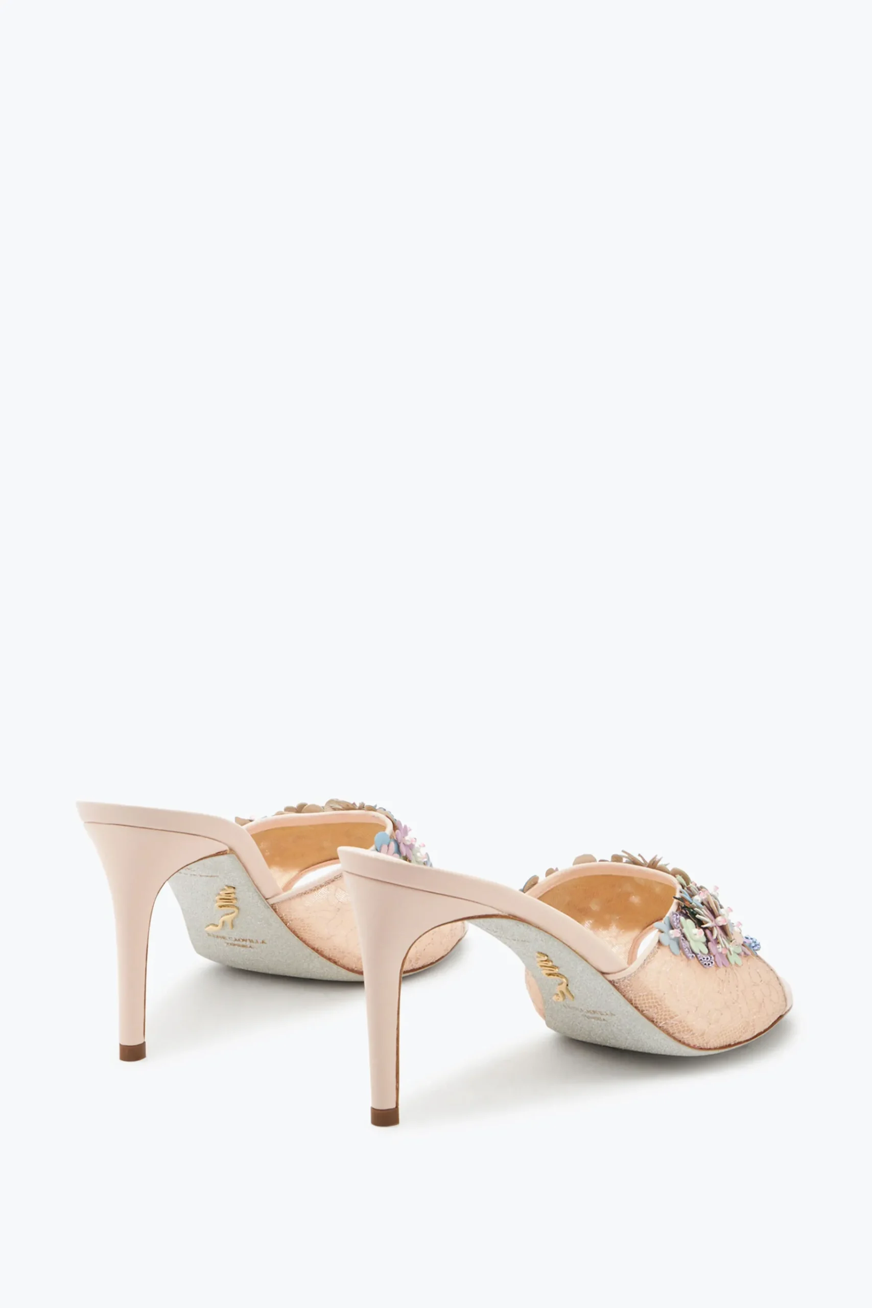 Mule^Rene Caovilla Sandalo Slider Roxanne 80 Nude