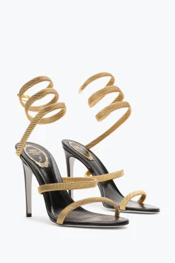 Sandali^Rene Caovilla SANDALO TRIGOLD CLEO -ORO 105 Nero