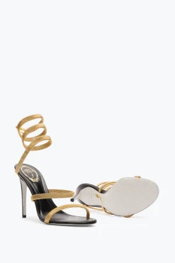 Sandali^Rene Caovilla SANDALO TRIGOLD CLEO -ORO 105 Nero