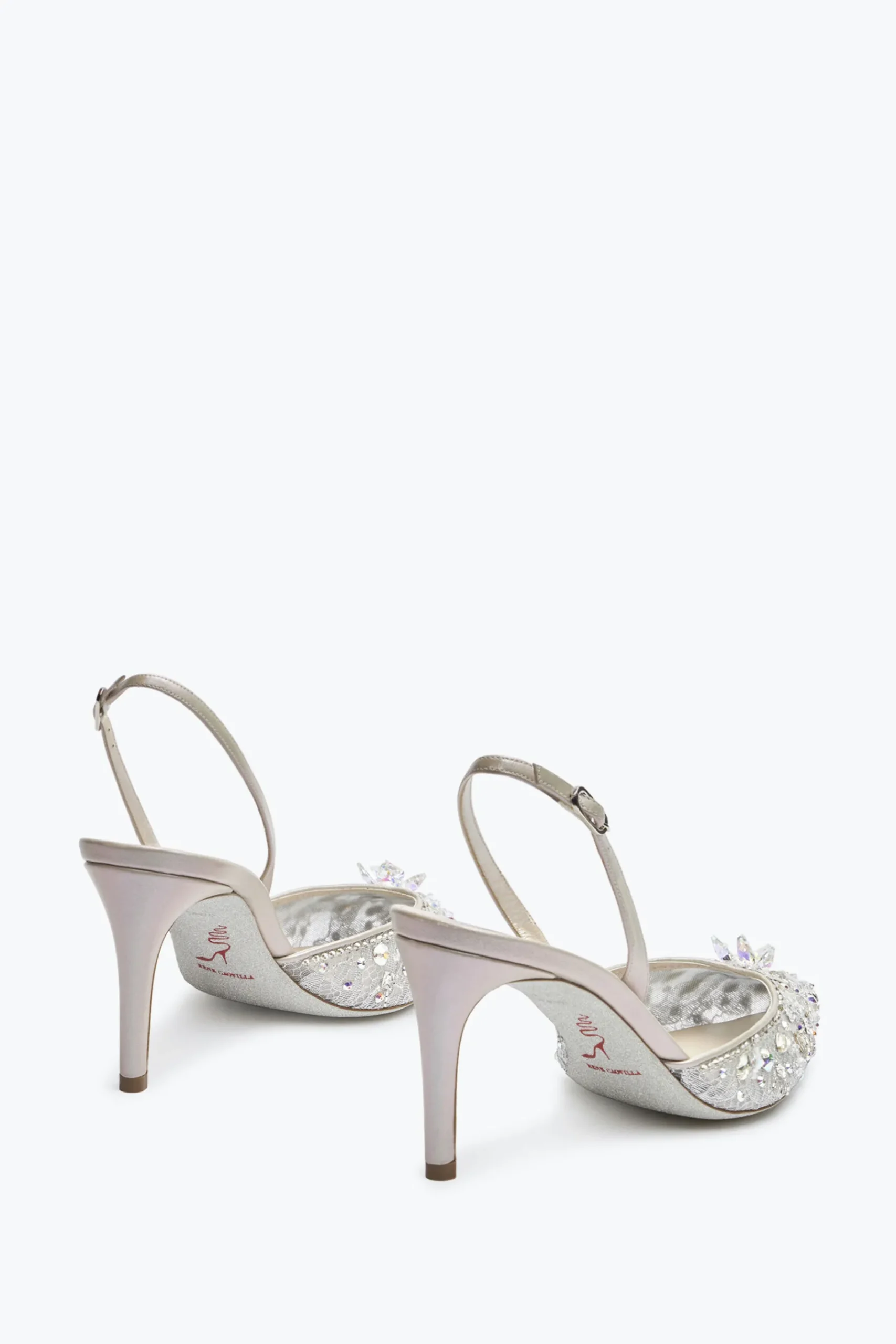 Slingback^Rene Caovilla Slingback Cinderella 75 Argento