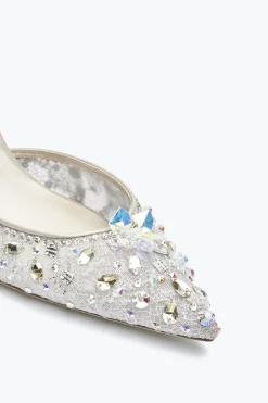 Slingback^Rene Caovilla Slingback Cinderella 75 Argento