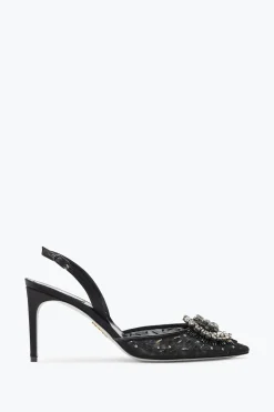 Slingback^Rene Caovilla Slingback Barbara Nera 80 Nero