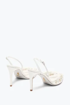 Collezione Sposa|Slingback^Rene Caovilla SLINGBACK BLOOM BIANCA 80 Bianco