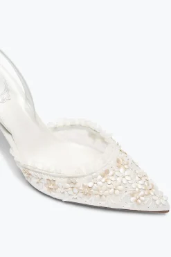 Collezione Sposa|Slingback^Rene Caovilla SLINGBACK BLOOM BIANCA 80 Bianco