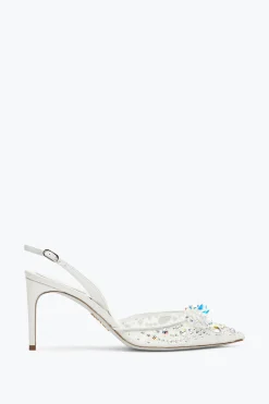 Slingback^Rene Caovilla Slingback Cinderella Bianca 80 Bianco