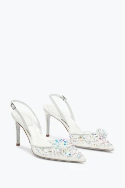 Slingback^Rene Caovilla Slingback Cinderella Bianca 80 Bianco
