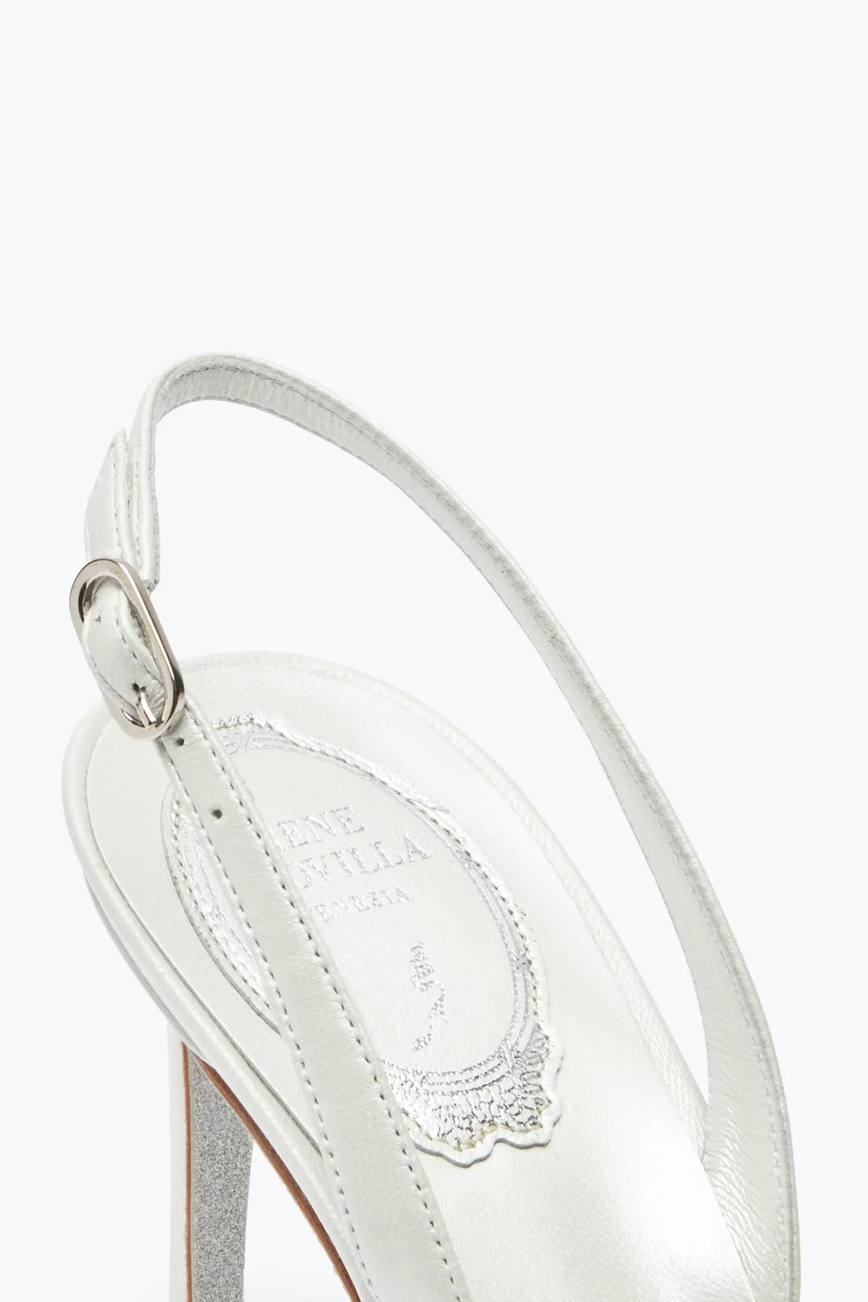 Collezione Sposa|Slingback^Rene Caovilla Slingback Cinderella Bianca Con Cristalli 80 Bianco