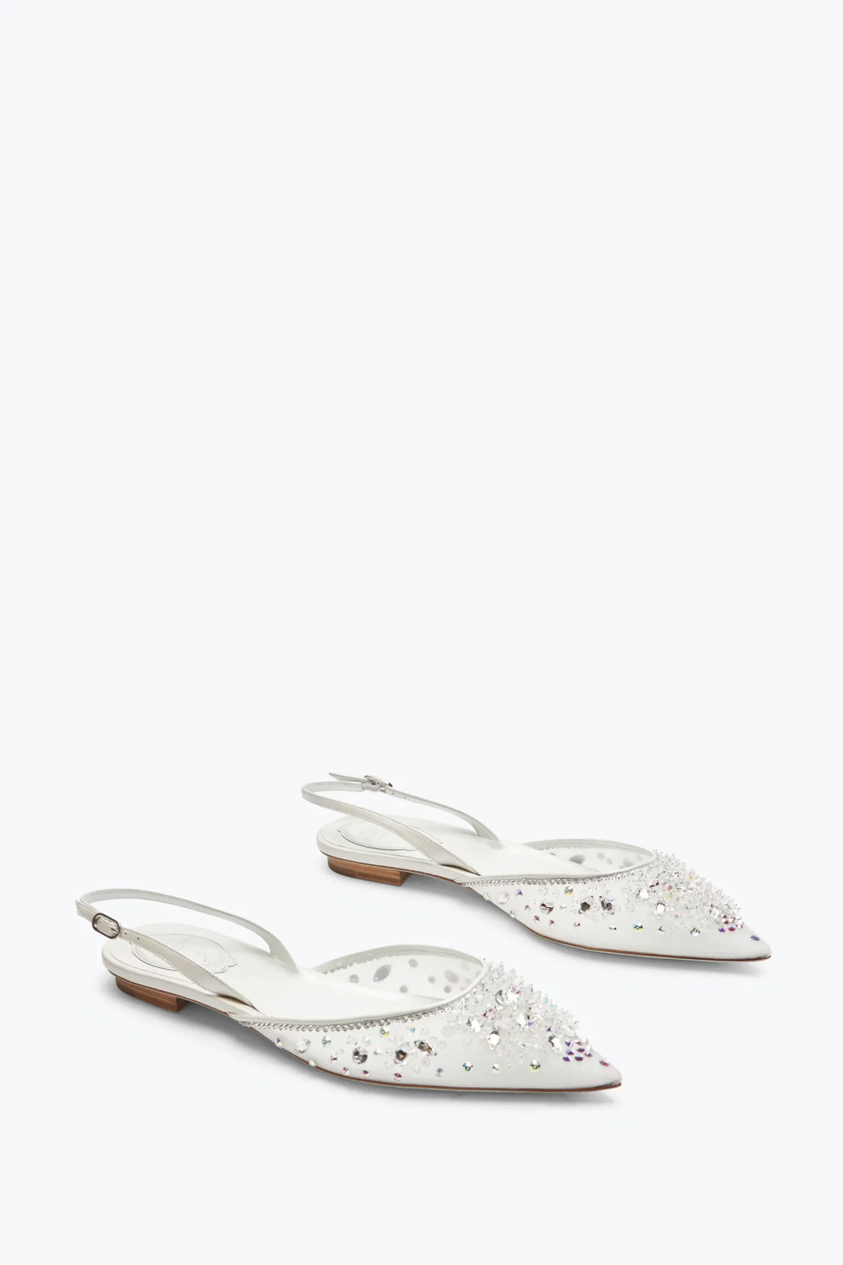 Collezione Sposa|Ballerine E Mocassini^Rene Caovilla Slingback Cinderella Bianca 10 Bianco