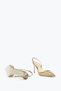 Slingback^Rene Caovilla Slingback Cinderella 80 Bronzo