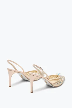 Per Le Invitate|Per Le Damigelle^Rene Caovilla Slingback Cinderella Con Cristalli 80 Miele