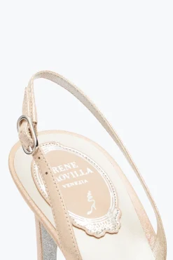 Per Le Invitate|Per Le Damigelle^Rene Caovilla Slingback Cinderella Con Cristalli 80 Miele