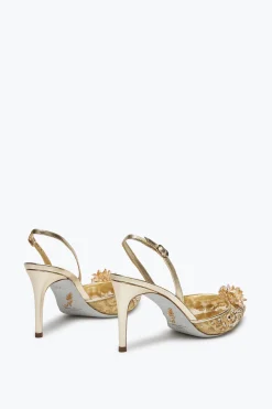 Slingback^Rene Caovilla Slingback Cinderella 80 Oro