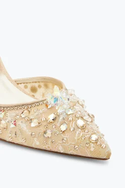 Slingback^Rene Caovilla Slingback Con Pietre Gioiello Cinderella 75 Beige