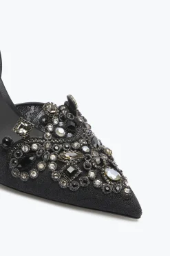 Icone|Slingback^Rene Caovilla Slingback Con Tacco Alto Veneziana Nero