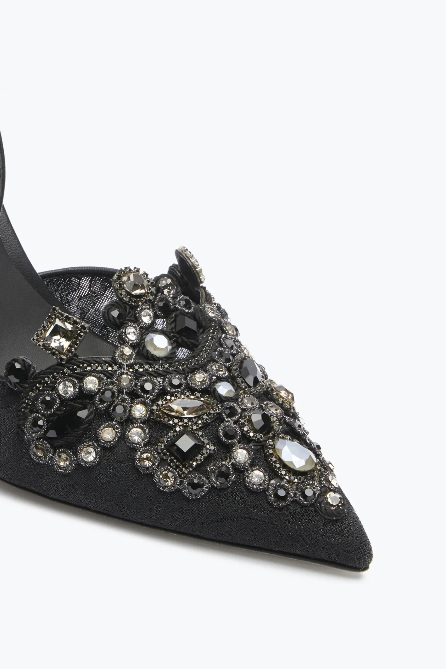 Icone|Slingback^Rene Caovilla Slingback Con Tacco Alto Veneziana Nero