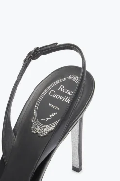 Icone|Slingback^Rene Caovilla Slingback Con Tacco Alto Veneziana Nero