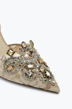 Icone|Slingback^Rene Caovilla Slingback Decorate Dorate Veneziana Oro