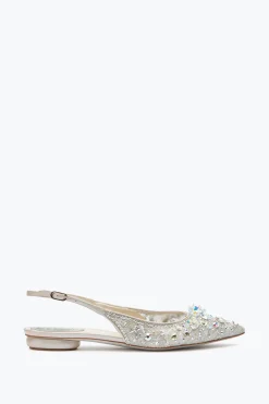 Slingback^Rene Caovilla Slingback Flat Grigie Cinderella Argento
