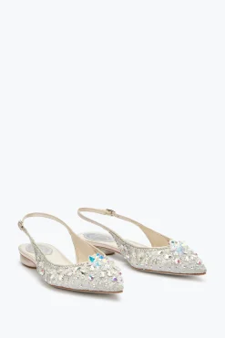 Slingback^Rene Caovilla Slingback Flat Grigie Cinderella Argento