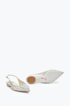 Slingback^Rene Caovilla Slingback Flat Grigie Cinderella Argento