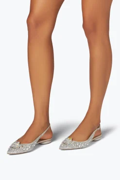 Slingback^Rene Caovilla Slingback Flat Grigie Cinderella Argento