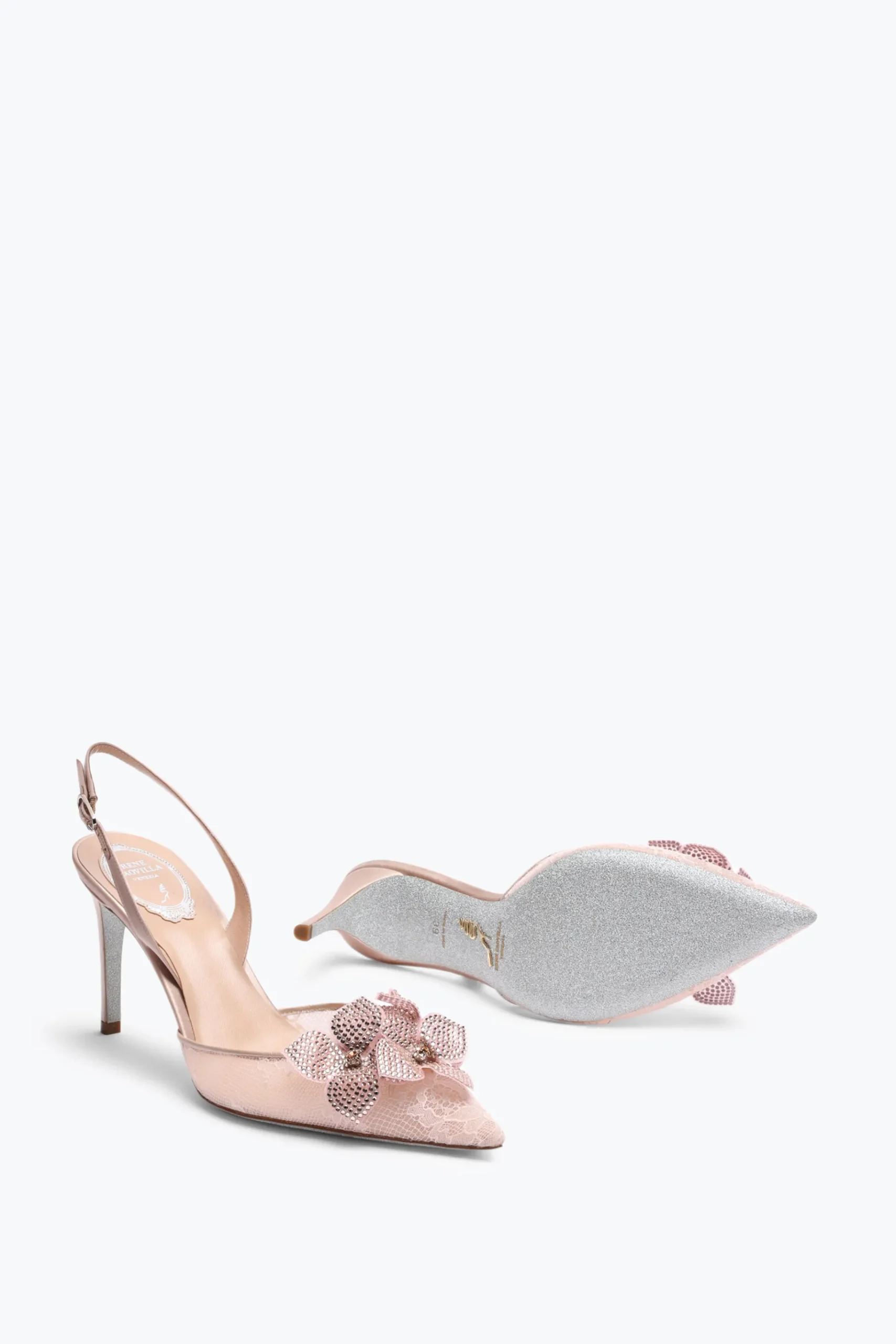 Per Le Invitate|Slingback^Rene Caovilla Slingback Floriane 80 Rosa Cipria