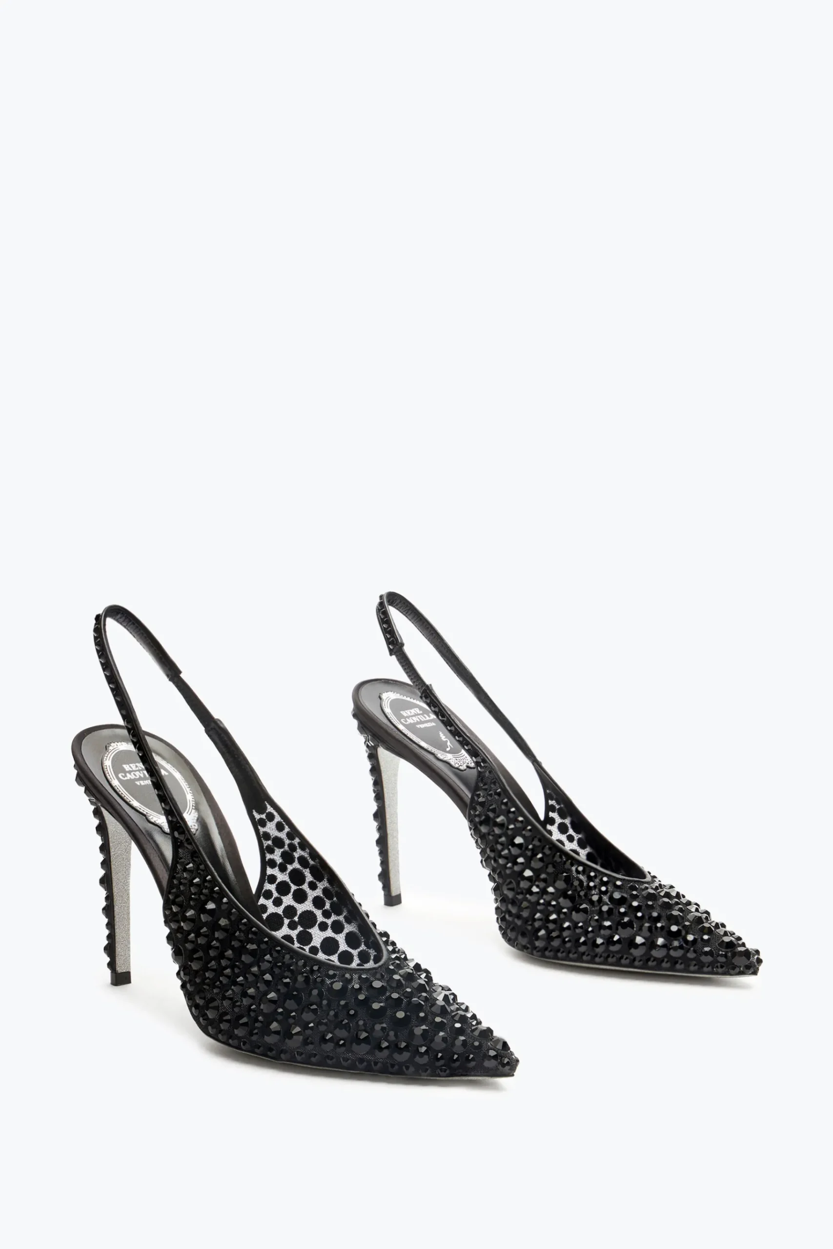 Slingback^Rene Caovilla Slingback Gilda Nera 105 Nero