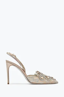 Icone|Slingback^Rene Caovilla Slingback Gioiello Grigie Veneziana Grigio