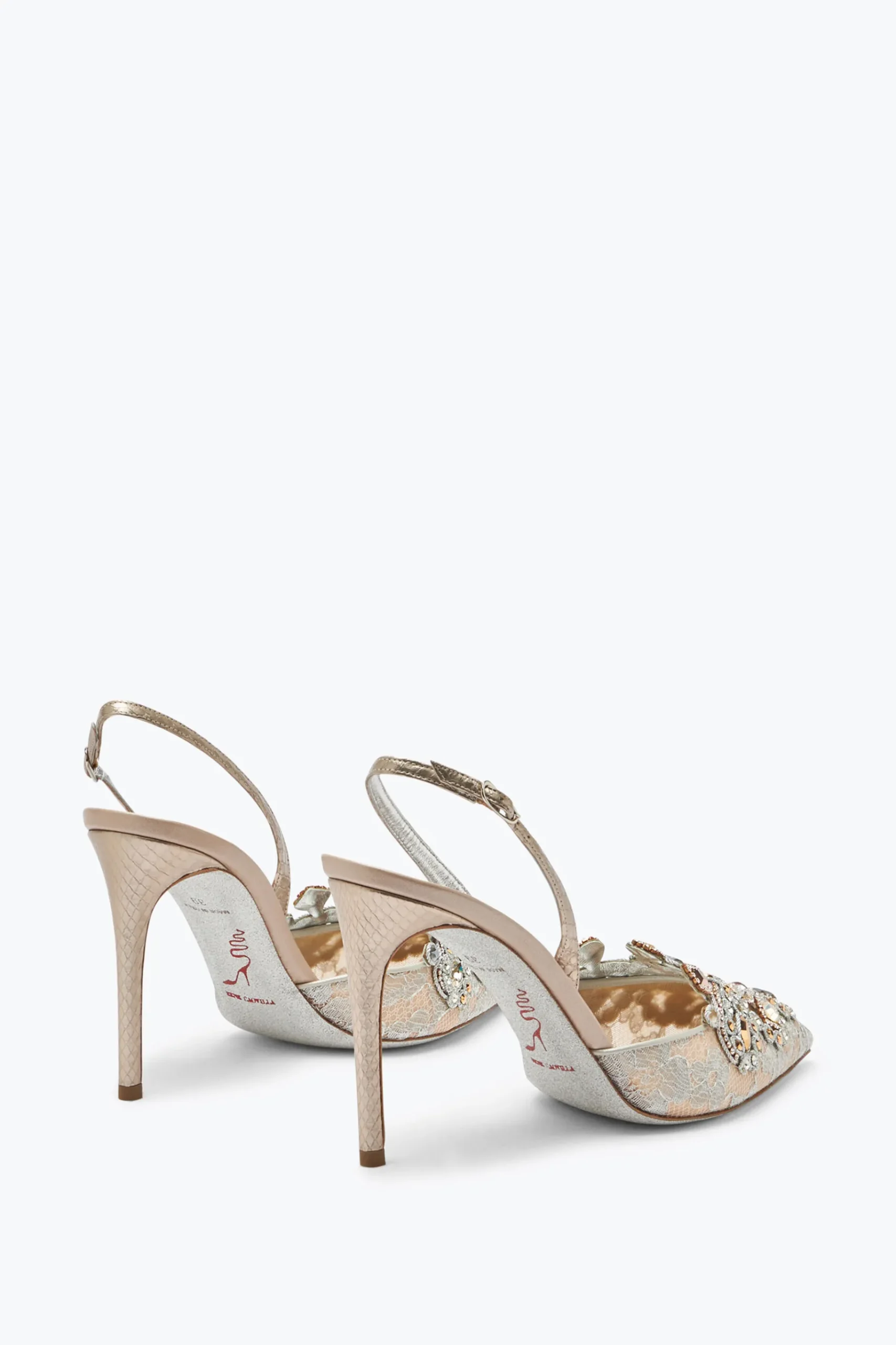 Icone|Slingback^Rene Caovilla Slingback Gioiello Grigie Veneziana Grigio