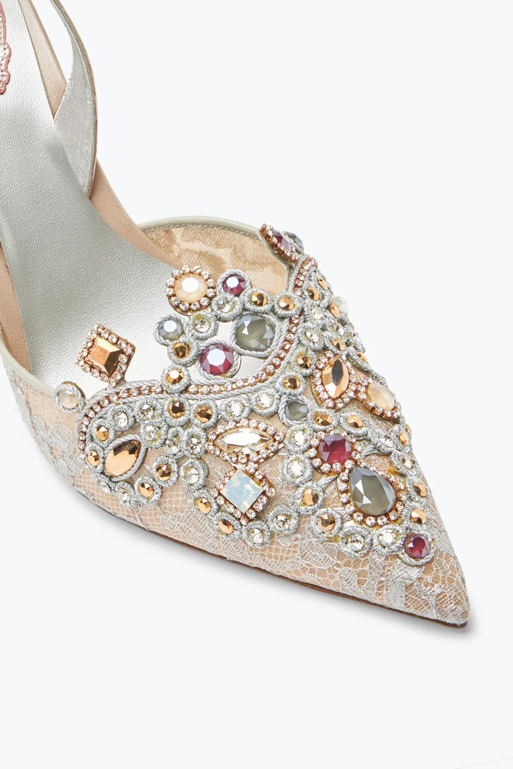 Icone|Slingback^Rene Caovilla Slingback Gioiello Grigie Veneziana Grigio
